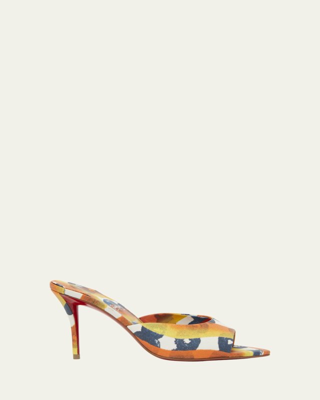 Miss Z Multicolored Red Sole Mule Sandals